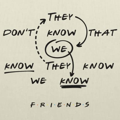 Spreadshirt® Friends They Don't Know That We Know Citaat Tas van stof, nature - Image 3