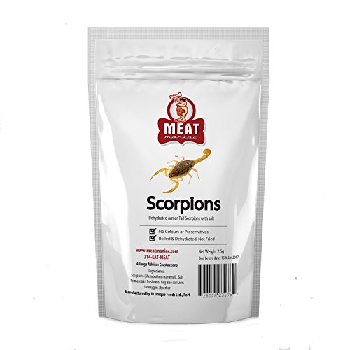 Meat Maniac Salted Armor Tail Scorpions (contains 2 scorpions)