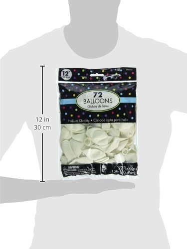 Amscan Solid Color Latex Balloons | White | Party Decor | 288 Ct. #TOP1