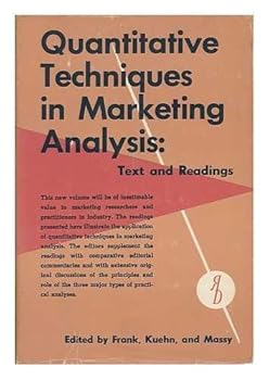 Hardcover Quantitative Techniques in Marketing Analysis - Text and Readings Book