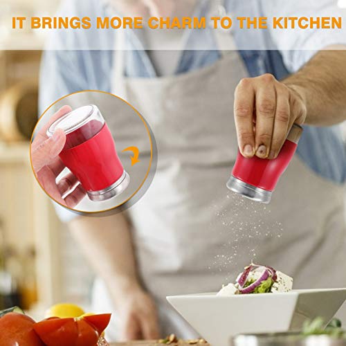 Yardwe 2 Unidades Galheta De Vidro Saleiro Cacau Em Pó Pode Pote De Sal Garrafa De Tempero Garrafas