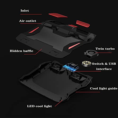 Base ajustable para laptop con ventilador RGB 12-17 pulg miniatura 4