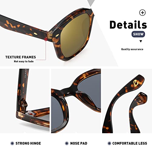 Bevi Retro Polarized Designer Sunglasses for Men and Women UV 400 Protection Lens Lightweight4