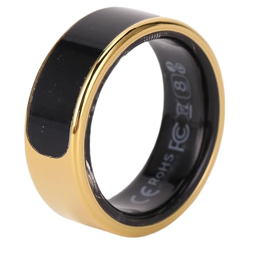 Anneau intelligent doré tactile HD de taille 13 pour le suivi de fitness et du sommeil