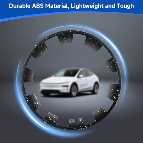 Rim Protectors for 2025-2026 Tesla Model Y Juniper - 4PCS 20" Helix Wheel Rim Covers, Anti-Curb Rash Protective Ring, Matte Black Model Y Accessories by Huotdy Suntys - Image 5