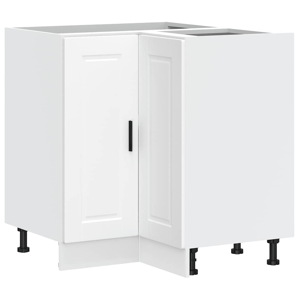 Mobile da cucina ad angolo con contenitore Porto bianco in legno ingegnerizzato