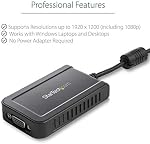 StarTech.com USB2VGAE3 USB à VGA Adaptateur multi moniteur de carte vidéo externe, 1920 x 1200, USB à VGA Carte graphique externe: Convertisseur pour moniteur, Windows seulement, Carte vidéo supplémentaire