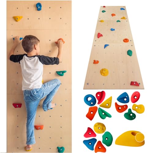 Create for you® - Kletterwand Kinderzimmer + 15 Klettersteine -...