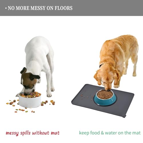 Reopet-Silicone-Pet-Feeding-Mat-Waterproof-Dog-Cat-Food-Mat-with-Raised-Edges-Dog-Cat-Water-Bowl-Placemats-Dog-Cat-Feeding-Mats-for-Food-and-Water-Prevent-Spill-Multiple-Colors-Sizes-for-Pets