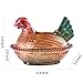 WAIT FLY Chicken Candy Dish with Lid Candy Jar Snack Bowl Cookie Jar Hen Shape Easter Candy Buffet Jars Kitchen Storage Jar-Brown