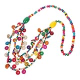Collier de plage : son design en coquillage de noix de et perles de bois est attrayant pour les filles et les femmes, bijou bohème