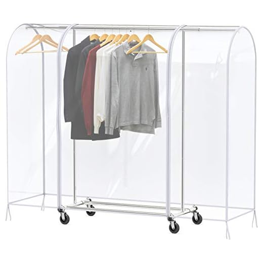Simple Houseware Clear Garment Rack Cover