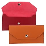 HORIALENCE 2 Stück Pu Leder Budgetumschläge Geldbörse Lang Wiederverwendbar Für Damen Reisen Und Finanzorganisation