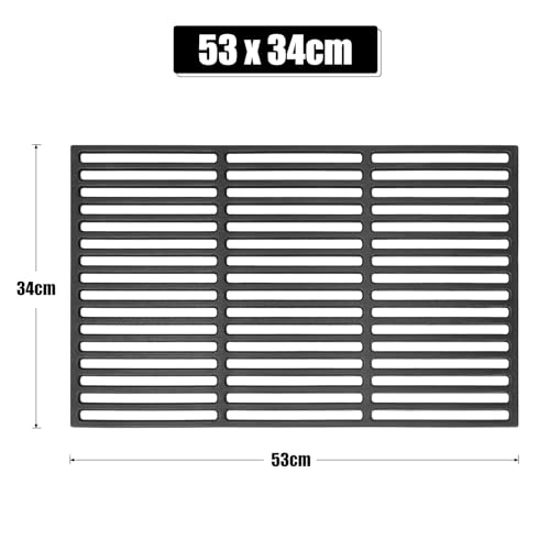 GFTIME Gusseisen Grillrost 54 x 34cm für BBQ, Gasgrill, Holzkohlegrill und vieles mehr, Gussrost Ersatzteile 1 Stück