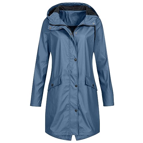 Veste de pluie légère pour femme imperméable et coupe-vent à manches longues