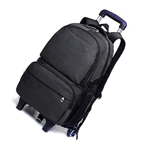 6 Wheels Student Rolling Bag Gray #TOP2