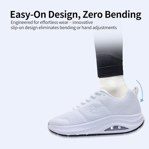 PERSOUL Women's Wide Toe Box Walking Shoes with Arch Support for Plantar Fasciitis Comfort Tennis Wide Width Athletic Footwear US 6-114