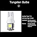 10Pack T10 5-5050-SMD 194 168 161 2825 Instrument Panel Dash Light Bulb w/Twist Lock Socket (white)