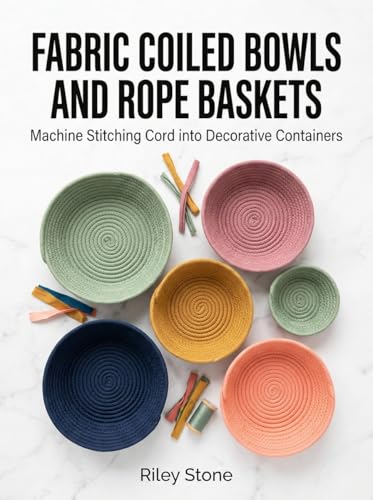 FABRIC COILED BOWLS AND ROPE BASKETS: Machine Stitching Cord into Decorative Containers