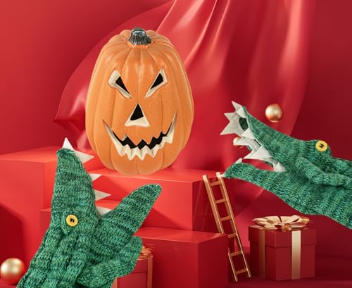 Image of LOLAT Novelty Animal Socks Knit Shark T-Rex Dinosaur Alligator Croc Sock for Christmas Gifts Creative Home Warm