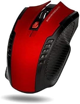 2.4 GHz Optical Wireless Mouse for Laptop and Computer, USB Nano Receiver, Red