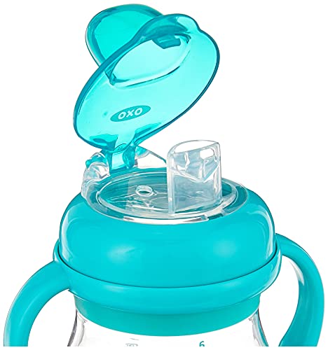 Oxo Tot Transitions Soft Spout Training Cup Set, Teal, 6 Ounce #TOP2