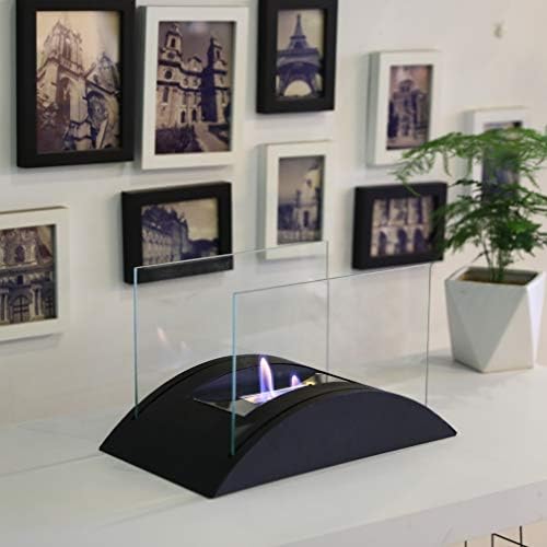 Rectangular Tabletop Fireplace 35cmL Fire Pit|Portable Table Bioethanol Fireplace|Bio Ethanol Ventless Fireplace for Indoor Patio Party Garden Living Room Outdoor Reunion