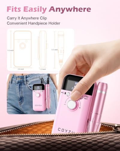 COYZU Nail Drill Professional 45000RPM Rechargeable Electric Nail File - image 7