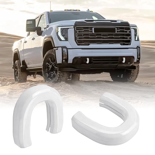 TECHPICCO Tow Hook Covers for GMC Sierra HD 2500/3500 2019-2026, Customized Car Tow Hooks Compatible with GMC Sierra HD 2500/3500 Accessories|White