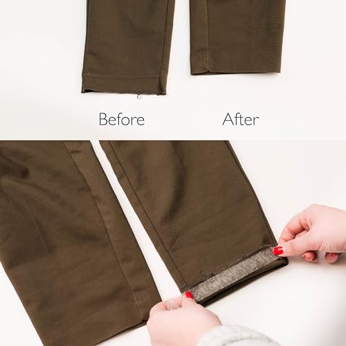 KORBOND Hemming Tape 40m - 20m Black and 20m White -– Invisible Mending Tape for Fabric - Iron On Hem Tape - NO Sewing Required Adhesive Fabric Tape, Webbing Tape, Hemming Web - Image 4