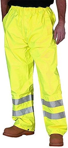 Forever Mens Hi Viz Waterproof Rain Over Trousers High Vis Visibility Pants