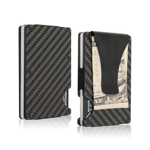 Generic Men's Wallet with Money Clip (Black Carbon Fiber)2