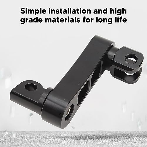 Staffa Estensione Pedane Moto Regolabile 360° Alluminio per con Supporto Male Mount Kit Montaggio Incluso