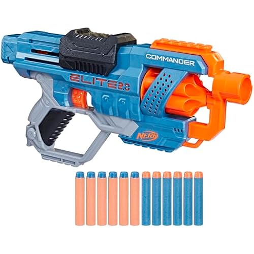 NERF Elite 2.0 Commander RD-6 Dart Blaster, 12 Darts, 6-Dart Rotating Drum, Outdoor Toys, Ages 8 and Up