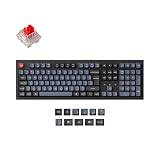 Keychron K10 Pro QMK/VIA Custom Wireless Mechanical Keyboard, Hot-swappable ISO UK Layout Full Size 108 Keys Programmable RGB Backlit Red Switch, Bluetooth/USB-C Wired for Mac Windows Linux