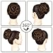 Mychanson Messy Bun Hair Piece Tousled Updo Curly Wavy Hair Bun Extension Faux Hair Buns Hair Pieces with Elastic Band Synthetic Fluffy Large Chignon Scrunchies Hairpieces for Women (10#)