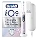 Oral-B iO9 Electric Toothbrush For Adults, App Connected Handle, 1 Toothbrush Head and Charging Travel Case, 7 Modes with Teeth Whitening, 2 Pin Plug, Rose