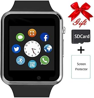 Smart Watch,Unlocked Touchscreen Smartwatch Compatible with Android/Bluetooth/iOS (Partial Functions) Call and Text Camera
