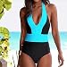 Mujeres bañador Cuello en V de Halter Monokini Sexy Push up banadores...
