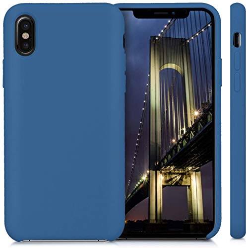Image of REALCASE iPhone X | iPhone Xs Back Cover Case | Full Protective Liquid Silicone | Shockproof Case Back Cover for iPhone X /Xs [Cosmo-Blue]