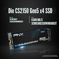 PNY CS2150 2TB M.2 NVMe PCIe Gen5 interne SSD – Ansicht 2