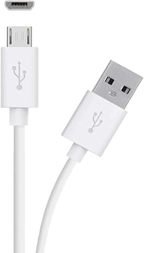 Cable de carga micro USB de repuesto largo 10 pies para Xbox One y Playstation PS4 inalámbrico blanco