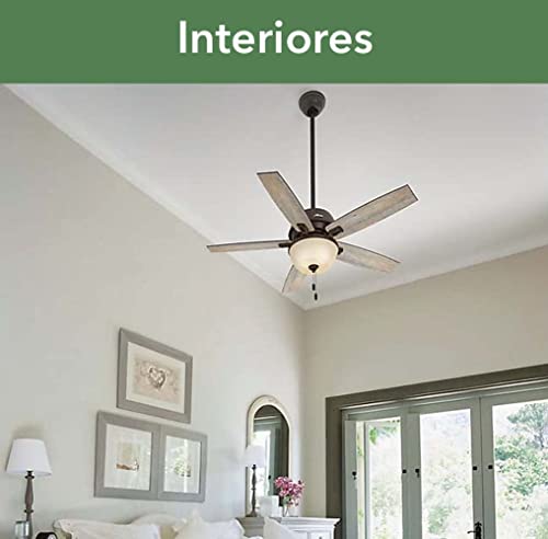 Hunter Donegan Indoor Ceiling Fan with LED Light and Pull Chain Control, 52", White - Image 5