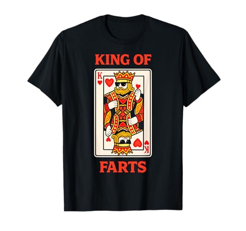 King of Farts Lustige Poker-Spielkarte Humor T-Shirt