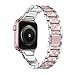 Mtozon Bling Bands Compatible with Apple Watch Band 45mm/44mm/42mm Iwatch Series 8/7/6/5/4/3/2/1, Women Metal Rhinestone Dressy Replacement Wristband, Silver with Rose Gold