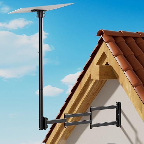 Starlink Gen 3 Standard Wall Mount, Long Arm Wall Mount Fit for Starlink Gens 3, Extension Heavy Duty Pole Mounts with Gen 3 Pipe Adapter Roof for Starlink Internet Kit Satellite by FORGING MOUNT - Used condition - US$63.35