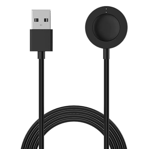 Threeeggs for Fossil Gen 4 Charger, USB Charging Cable for Gen 5E, 5, Gen 6, Emporio Armani, Skagen falster 2, Misfit Vapor 2, Michael Kors Runway Smartwatch 3.3ft / 100cm (Black)