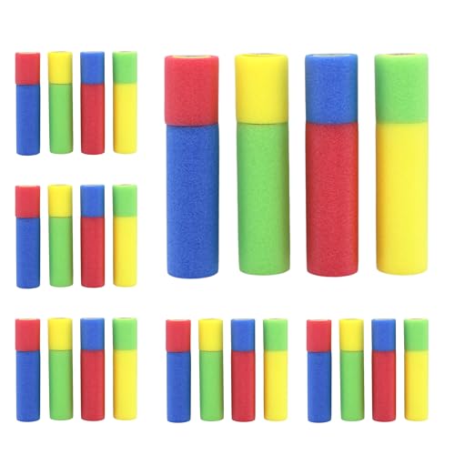 AMATOYS 36 Pistolas - Pistola De Agua De Espuma para Niños - Lanzador Divertido Y Seguro - Juguete De Verano para Playa, Piscina Y Jardín - Fácil De Usar - Colores Surtidos - 20 x 4 cm