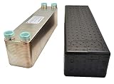 Nordic Tec Ba-60-50 - Scambiatore di calore a 50 piastre 550 kW 5/4" scambiatore di calore 1 1/4" (scambiatore di calore con isolamento)