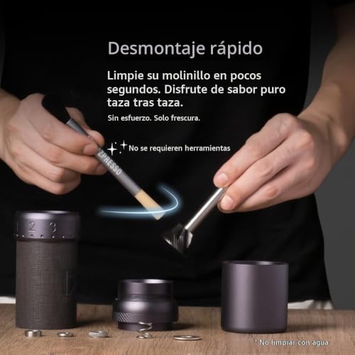 1Zpresso J-Ultra Molinillo de café manual gris hierro, ...